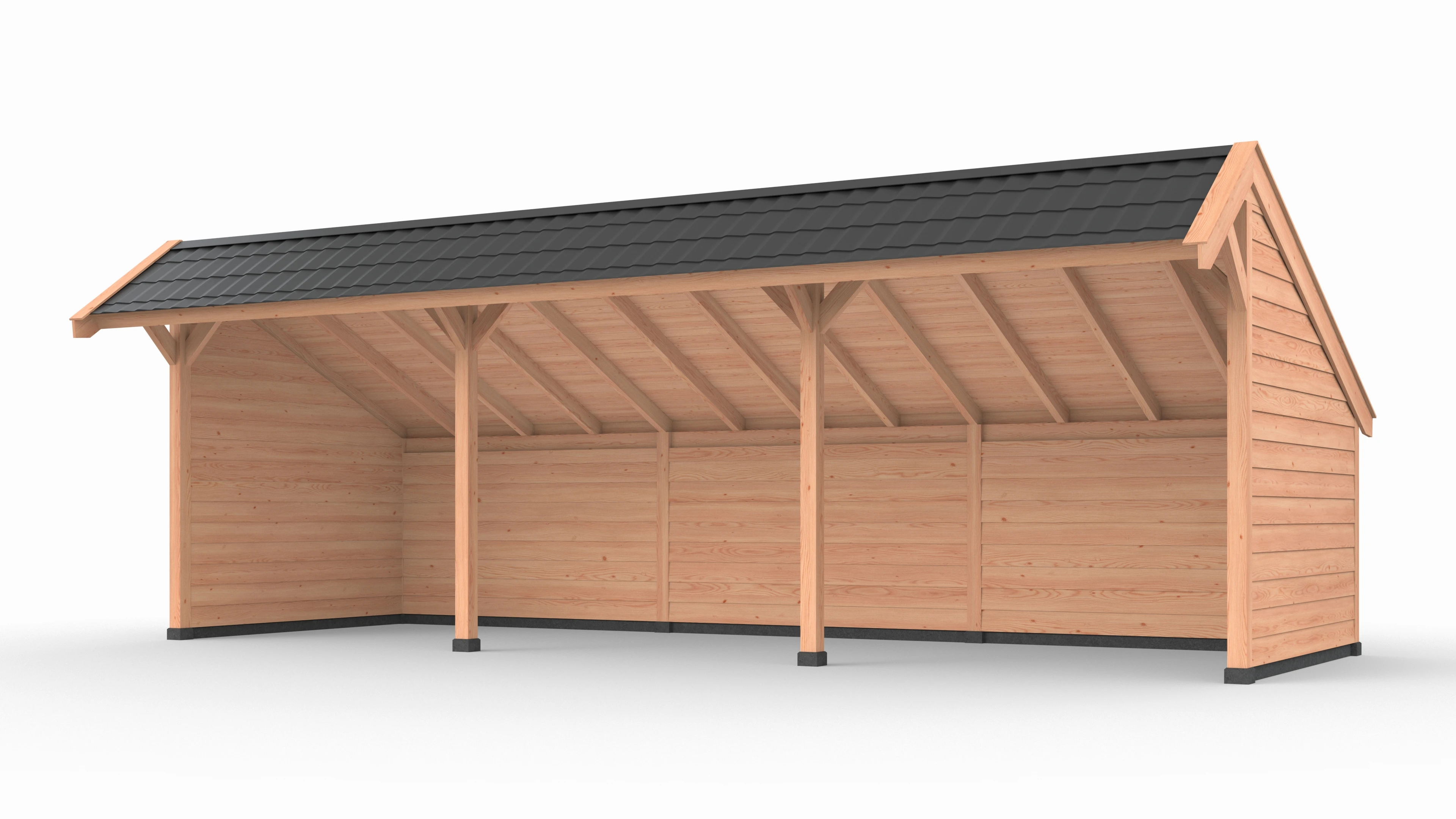 Douglas kapschuur, 900 x 300, met achterwand en twee zijwanden, Westwood Comfort - Afbeelding 1